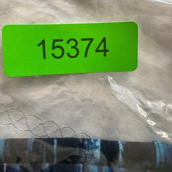 Tuff Athletics Blue/Black Abstract Psychedelic Yoga Cropped Leggings Size Small - Picture 13 of 13